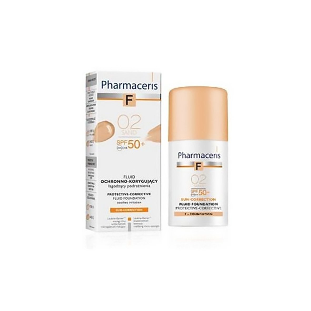 PHARMACERIS F Fond de Teint Fluide 02 Sand SPF 50+. Paraplume