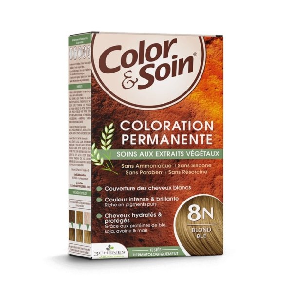 3 CHENES Coloration Blond Blé 8N. Paraplume