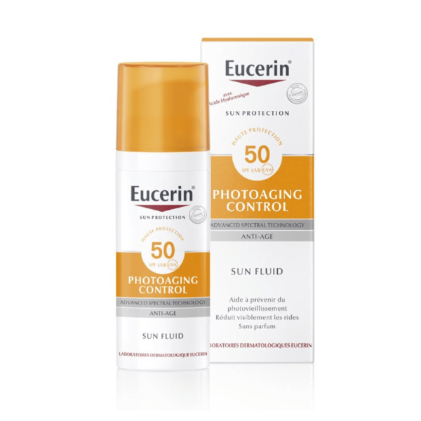 EUCERIN Sun Protection PhotoAging Control Fluid SPF 50+. paraplume