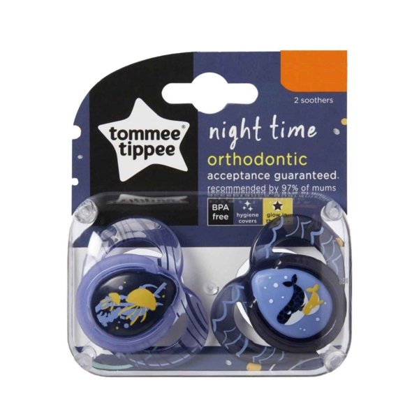 tommee tipper sucette de nuit 6-18 mois. paraplume