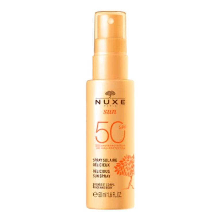 NUXE Sun Spray Solaire Délicieux 50 ML SPF 50. paraplume