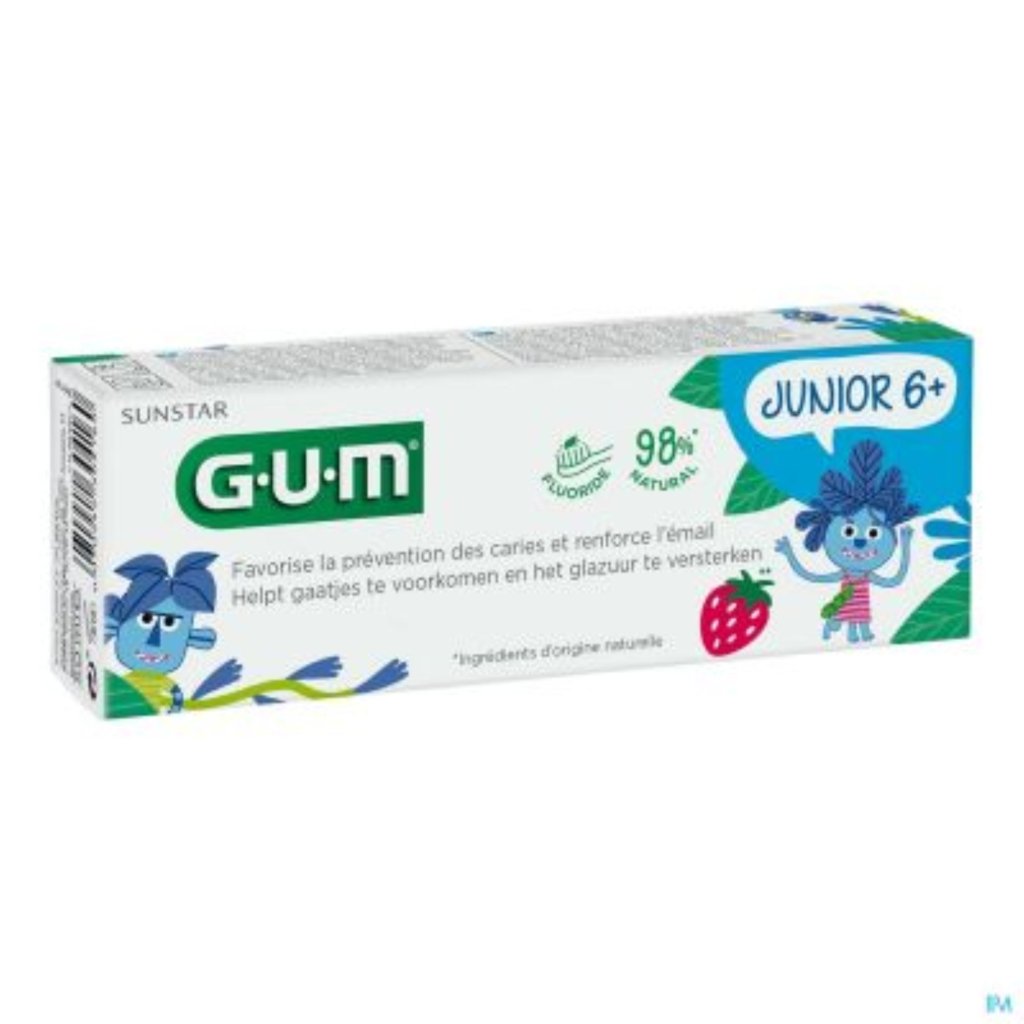 GUM Dentifrice Enfant Junior 6+. paraplume
