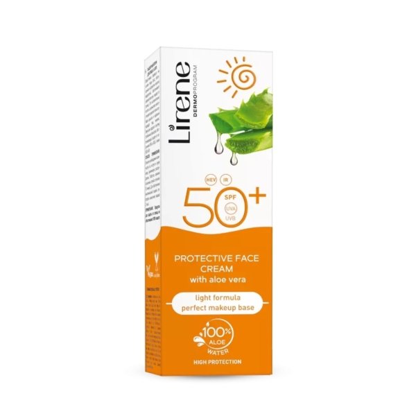 LIRENE Ecran Visage Aloe Vera SPF 50. paraplume