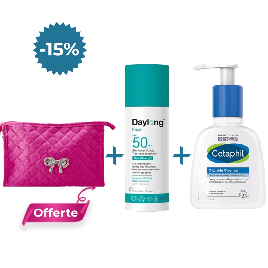 PACK DAYLONG Face Sensitive BB Fluide Teinté SPF 50+. paraplume