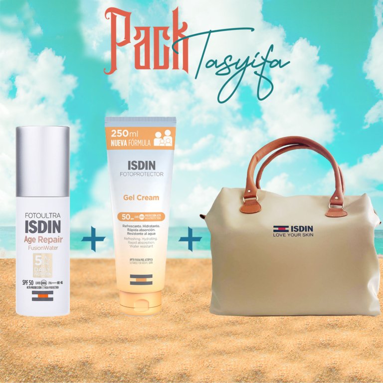 PACK ISDIN Age Repair Fusion Water SPF 50. paraplume