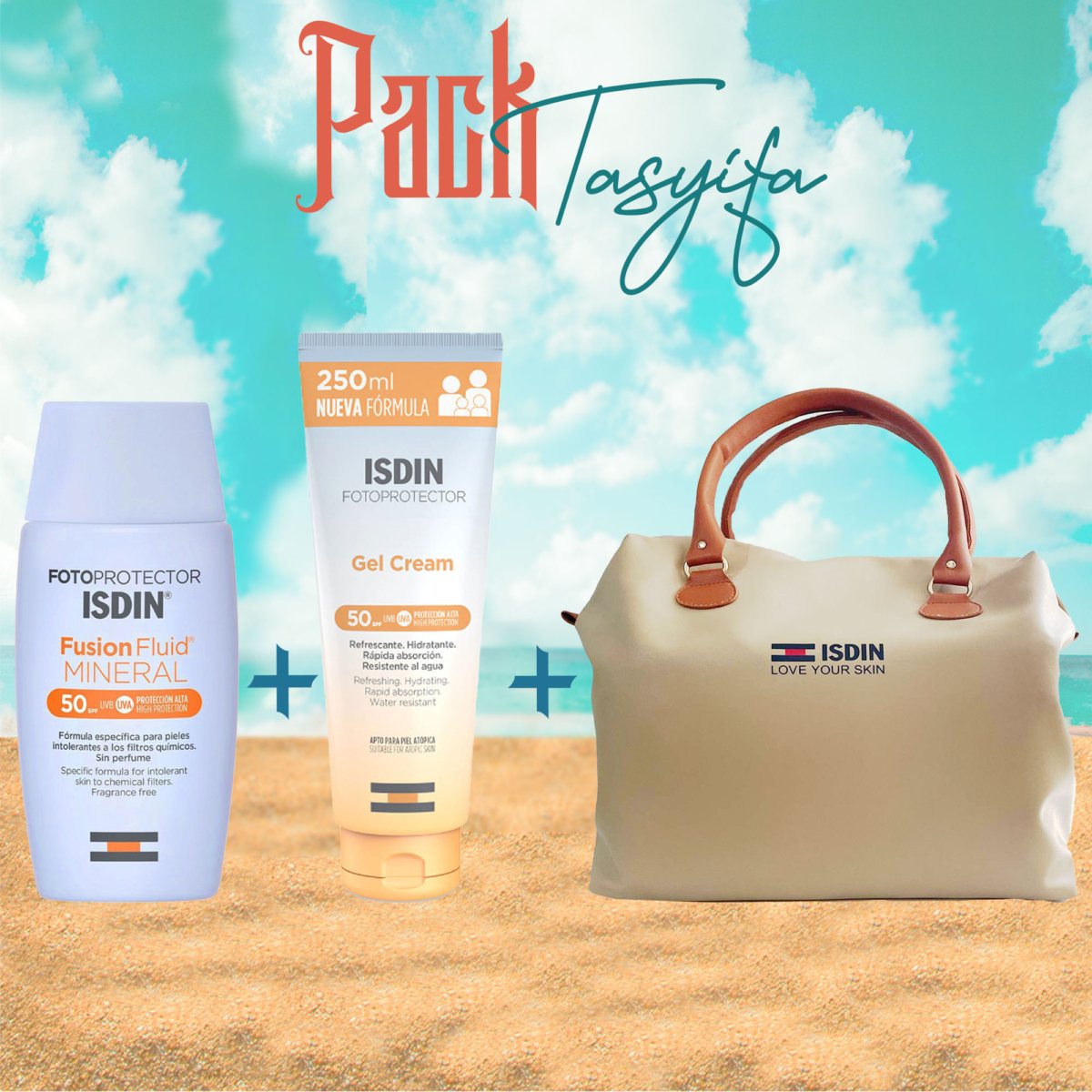 PACK ISDIN Fusion Fluid Minéral SPF 50. paraplume