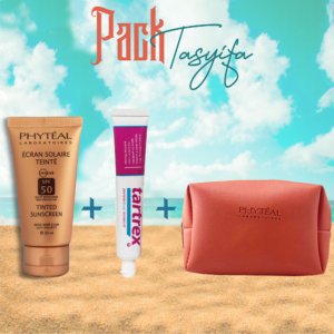 PACK PHYTEAL Ecran Solaire Teinté SPF 50 & Tartrex Dentifrice Gel Sensibilité. paraplume