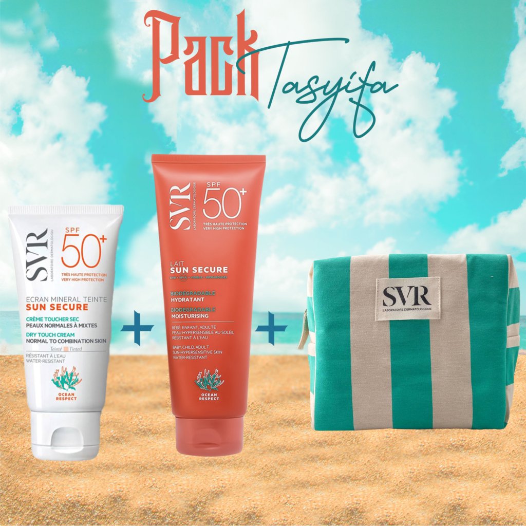 SVR Pack Ecran Minéral Teinté Toucher Sec SPF 50+ & Sun Secure Lait SPF 50+. Paraplume