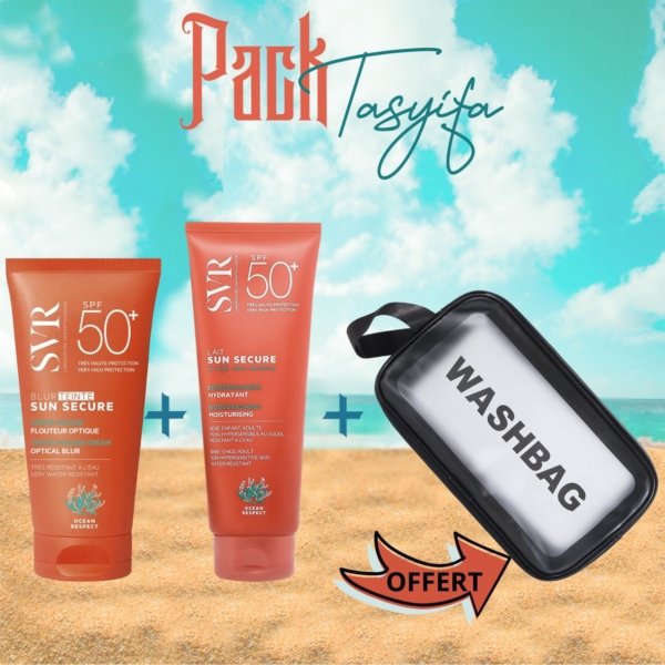 SVR Pack TASYIFA Sun Secure Blur Teinté SPF 50+. paraplume