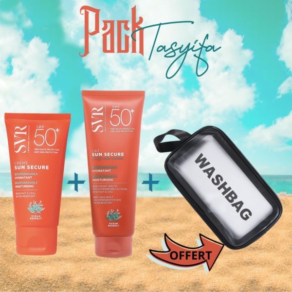 SVR Pack Crème Sun Secure SPF 50+ & Lait Solaire SPF 50+. Paraplume
