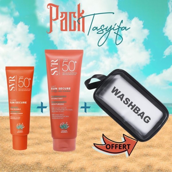 Pack SVR Fluide Sun Secure SPF 50+. paraplume