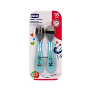 CHICCO Couverts En Métal 18M+ Bleu. paraplume