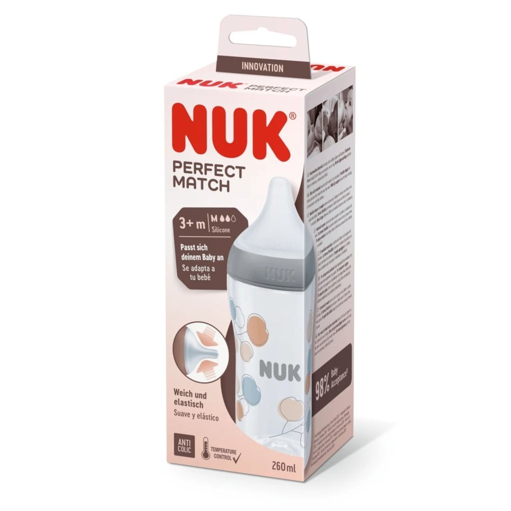 NUK Perfect Match Biberon Anti Colic 3M+ 260ML. paraplume