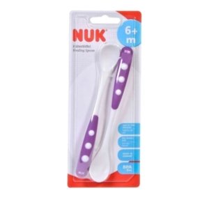 NUK 2 Cuillères En Silicone 6M+. paraplume