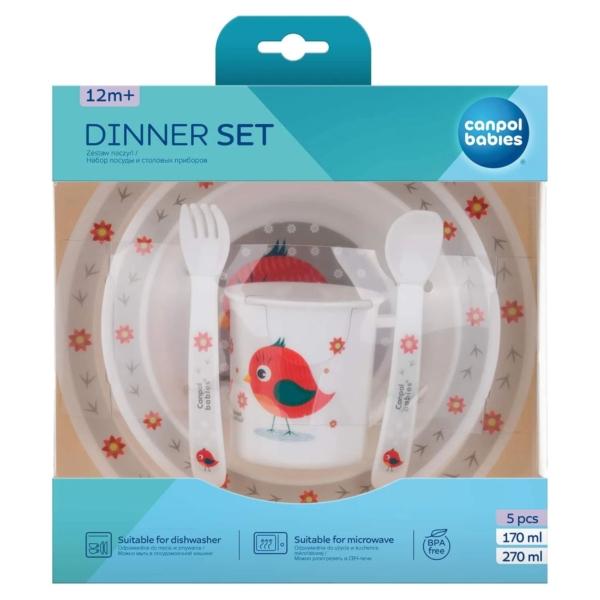 CANPOL BABIES Set Repas 12m+ Oiseau. paraplume