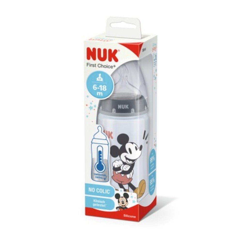 NUK First Choice Biberon Mickey 6-18m . paraplume