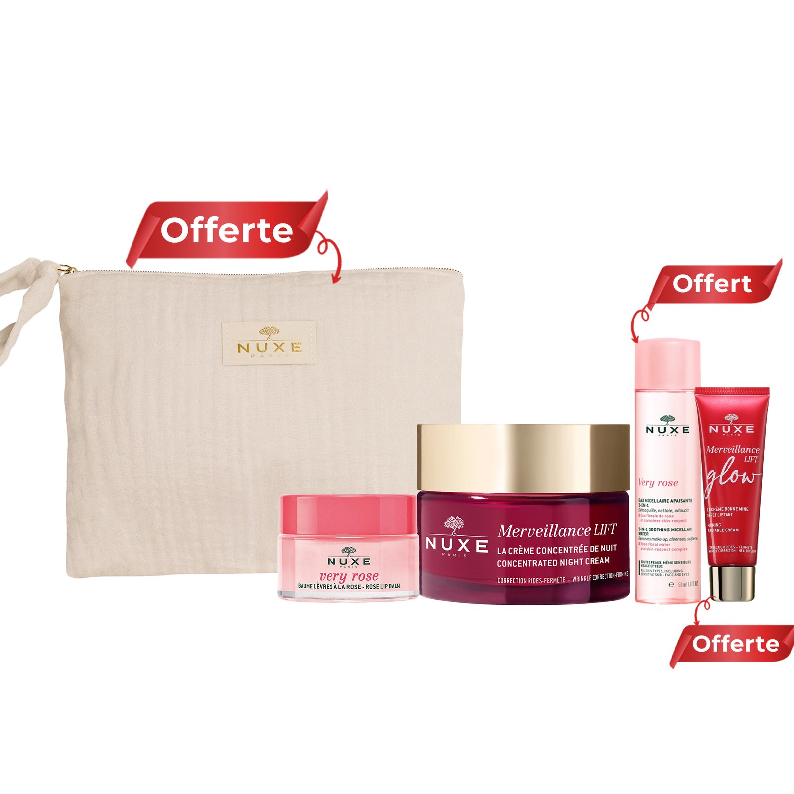 NUXE Trousse Merveillance La Crème Concentrée De Nuit. paraplume