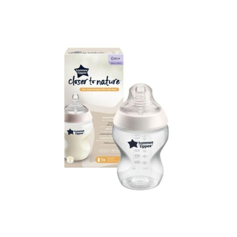 TOMMEE TIPPEE Closer To Nature Biberon 0m+ 260 ML . Paraplume
