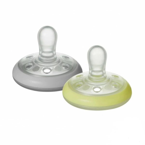 TOMMEE TIPPEE Breast Like Sucette 0-6m X2 - Nuit. paraplume