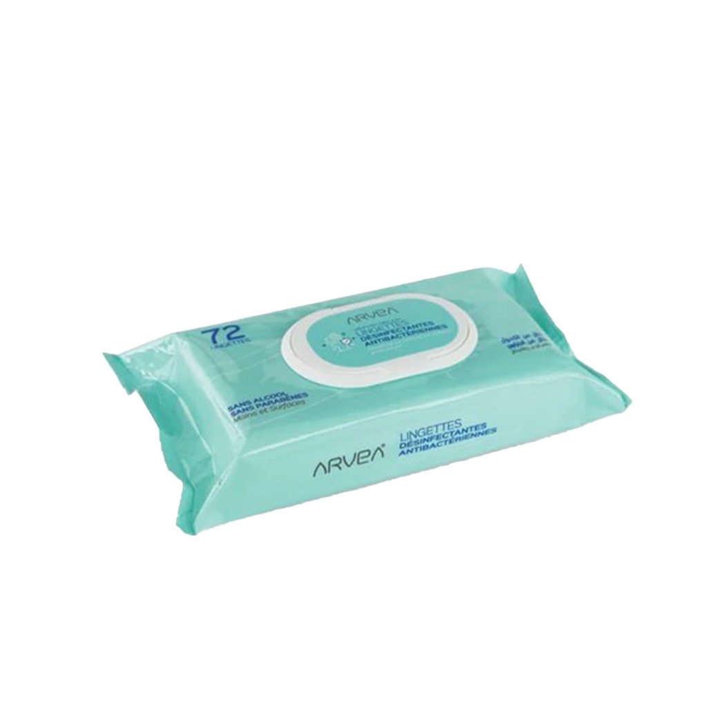 ARVEA Lingettes Désinfectantes Antibactériennes 72. paraplume