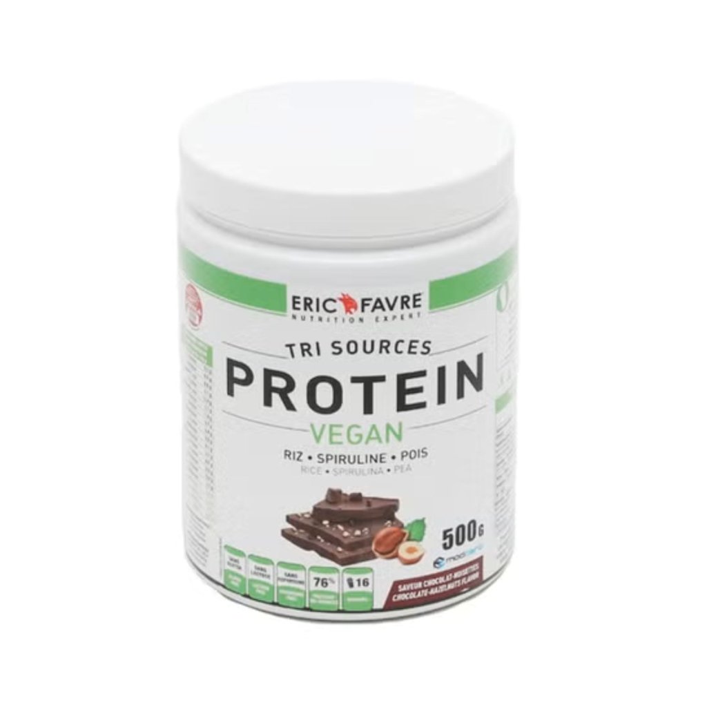 ERIC FAVRE Protéine Tri Sources Vegan Chocolat Noisettes 500 G. paraplume