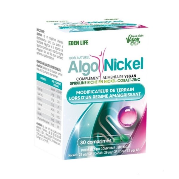 EDEN LIFE Algo Nickel 30 Comprimés . paraplume