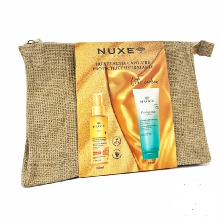 NUXE Trousse Huile Lactée Capillaire . paraplume