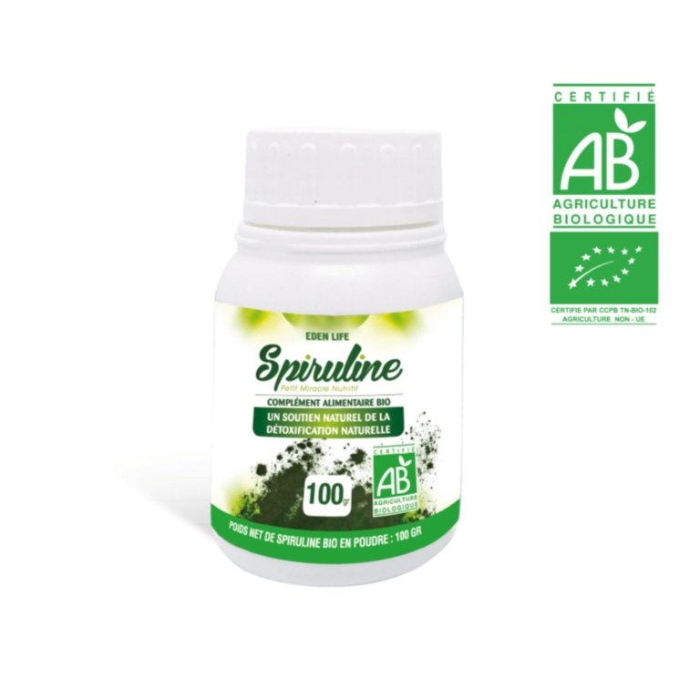 EDEN LIFE Spiruline Poudre 100 G . paraplume