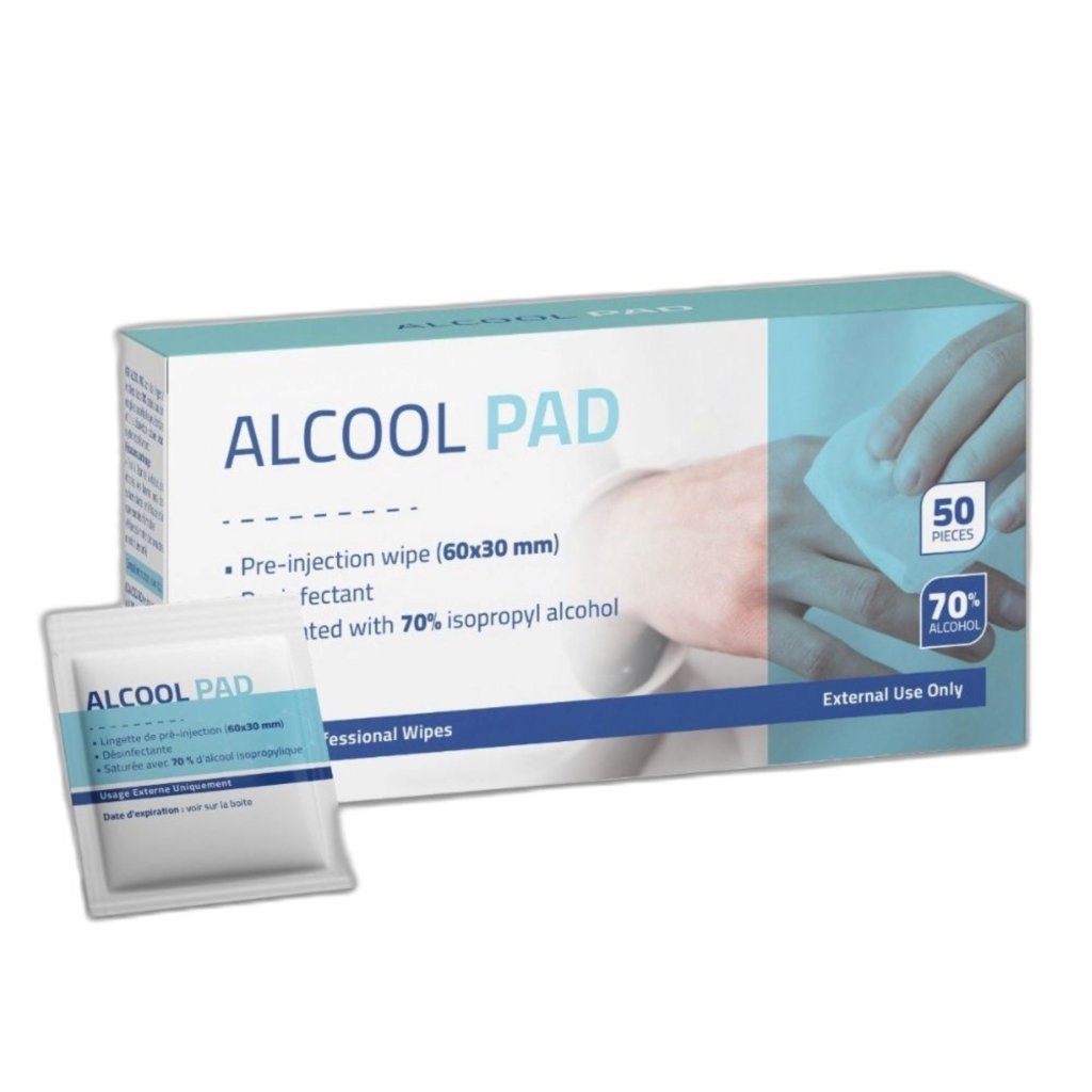 ALCOOL PAD Lingettes De Pré-injection 60*30mm. paraplume