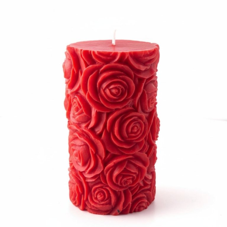 SELENE Bougie Fleur Rouge. paraplume