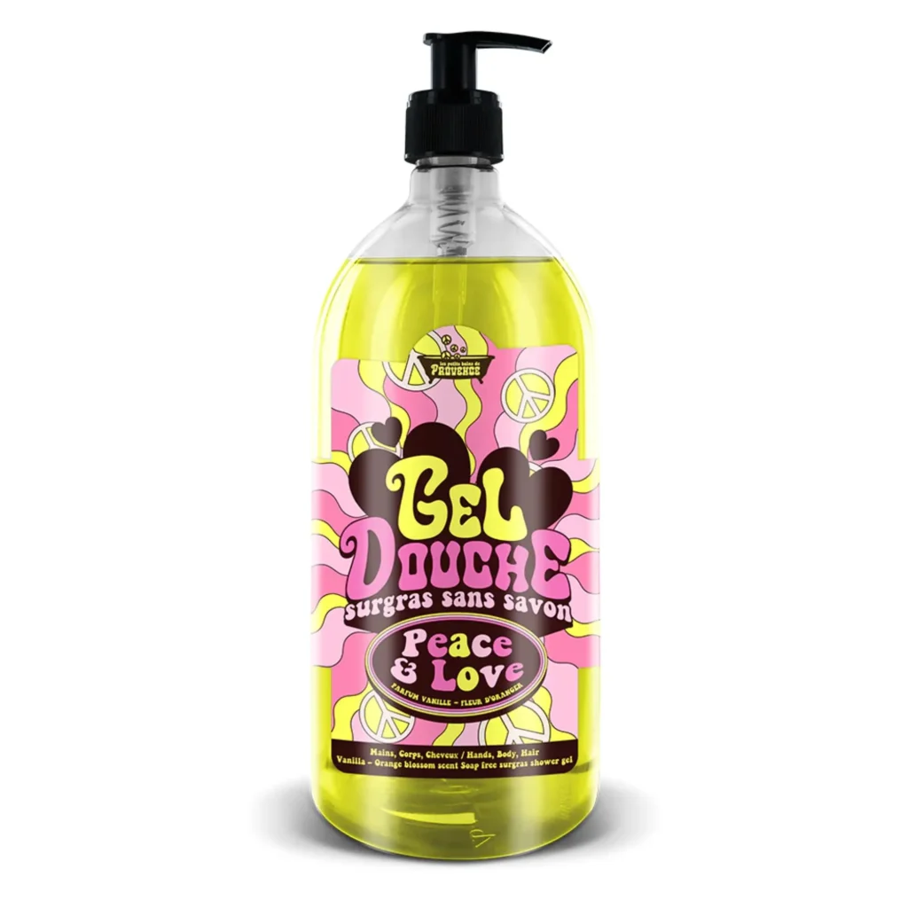 Les Petits Bains Peace & Love Gel Douche 1 L. paraplume