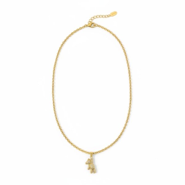 Collier Avec Pendentif Ours Gravé . paraplume