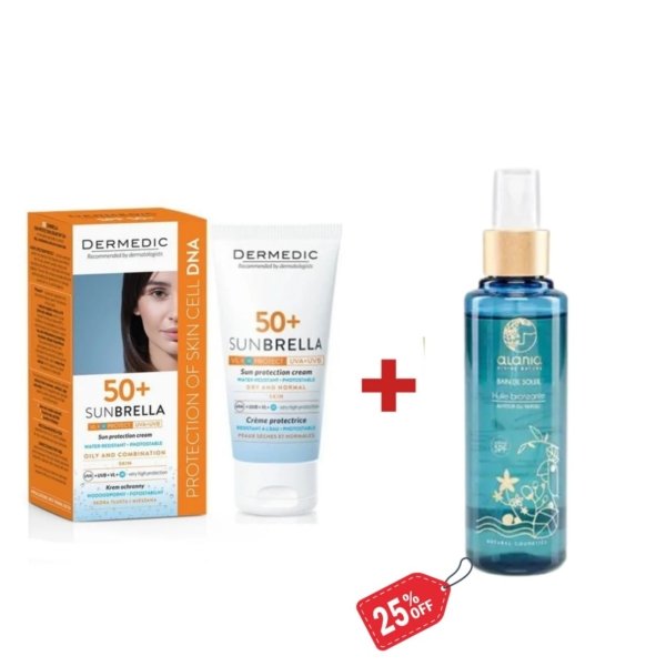 DERMEDIC Sunbrella Crème Solaire SPF 50+ Pack. paraplume