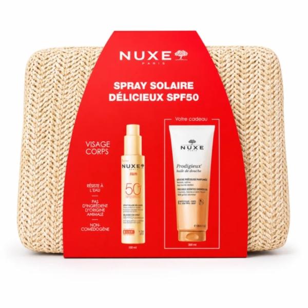 NUXE Trousse Spray Solaire Délicieux SPF 50. paraplume