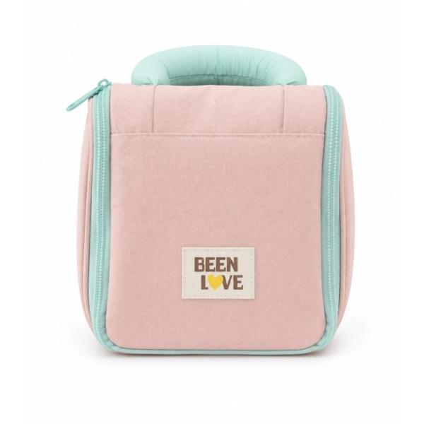 Trousse Matelassée Rose Et Vert. paraplume