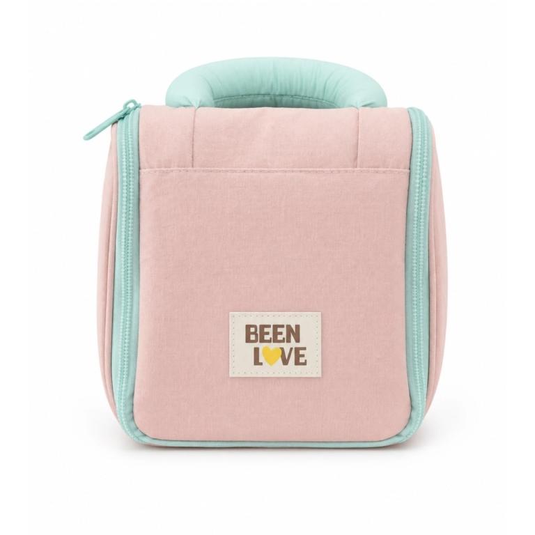 Trousse Matelassée Rose Et Vert. paraplume