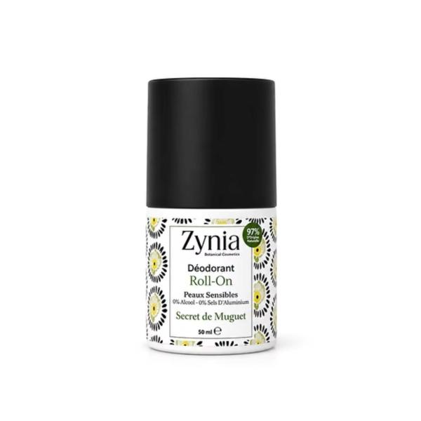 ZYNIA Déodorant Roll On Peaux sensibles. paraplume