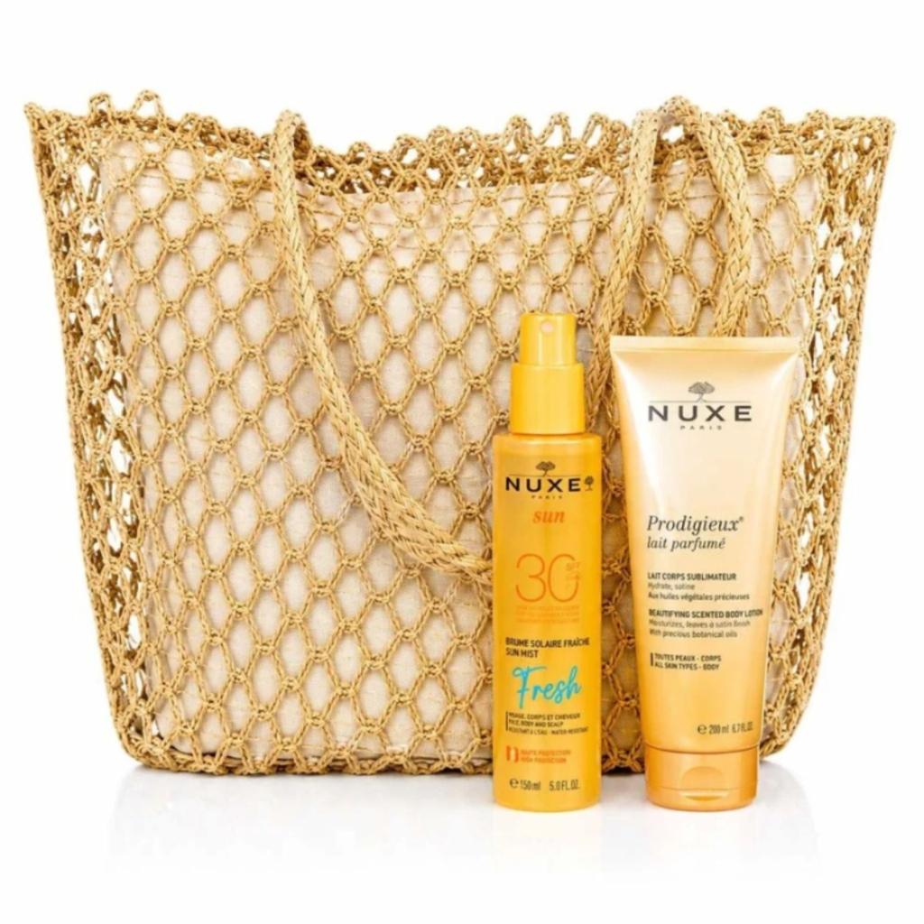 NUXE Sac Brume Solaire Fraiche SPF 30. paraplume