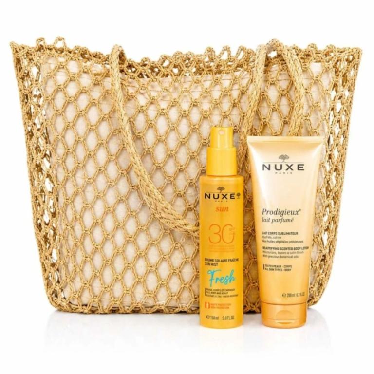 NUXE Sac Brume Solaire Fraiche SPF 30. paraplume
