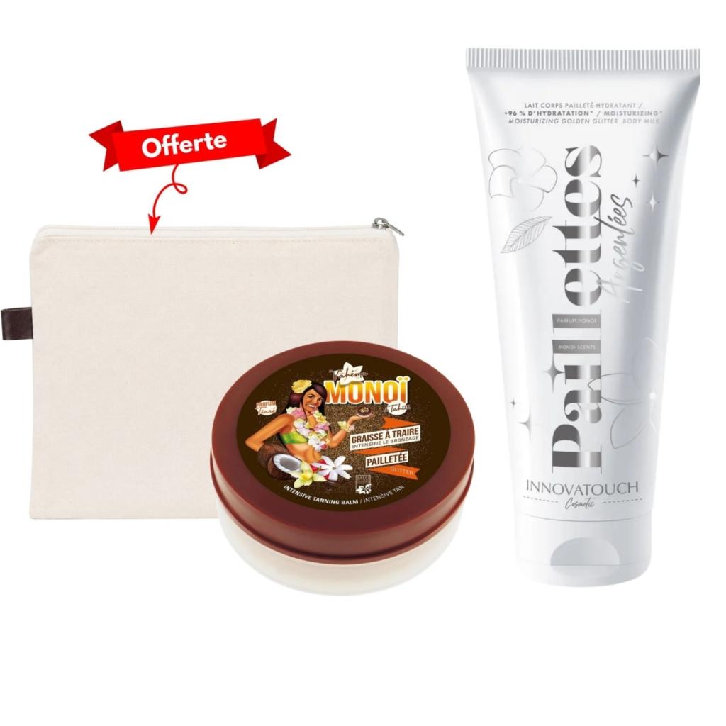 Pack INNOVATOUCH Lait Corps Paillettes Argentées. paraplume