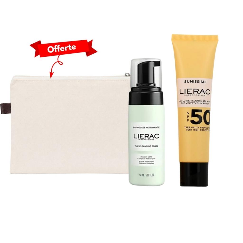 Pack LIERAC Le Fluide Velouté Solaire SPF 50+. paraplume