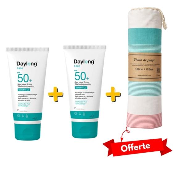 Pack DAYLONG Face Gel Fluide Léger SPF 50+ . paraplume