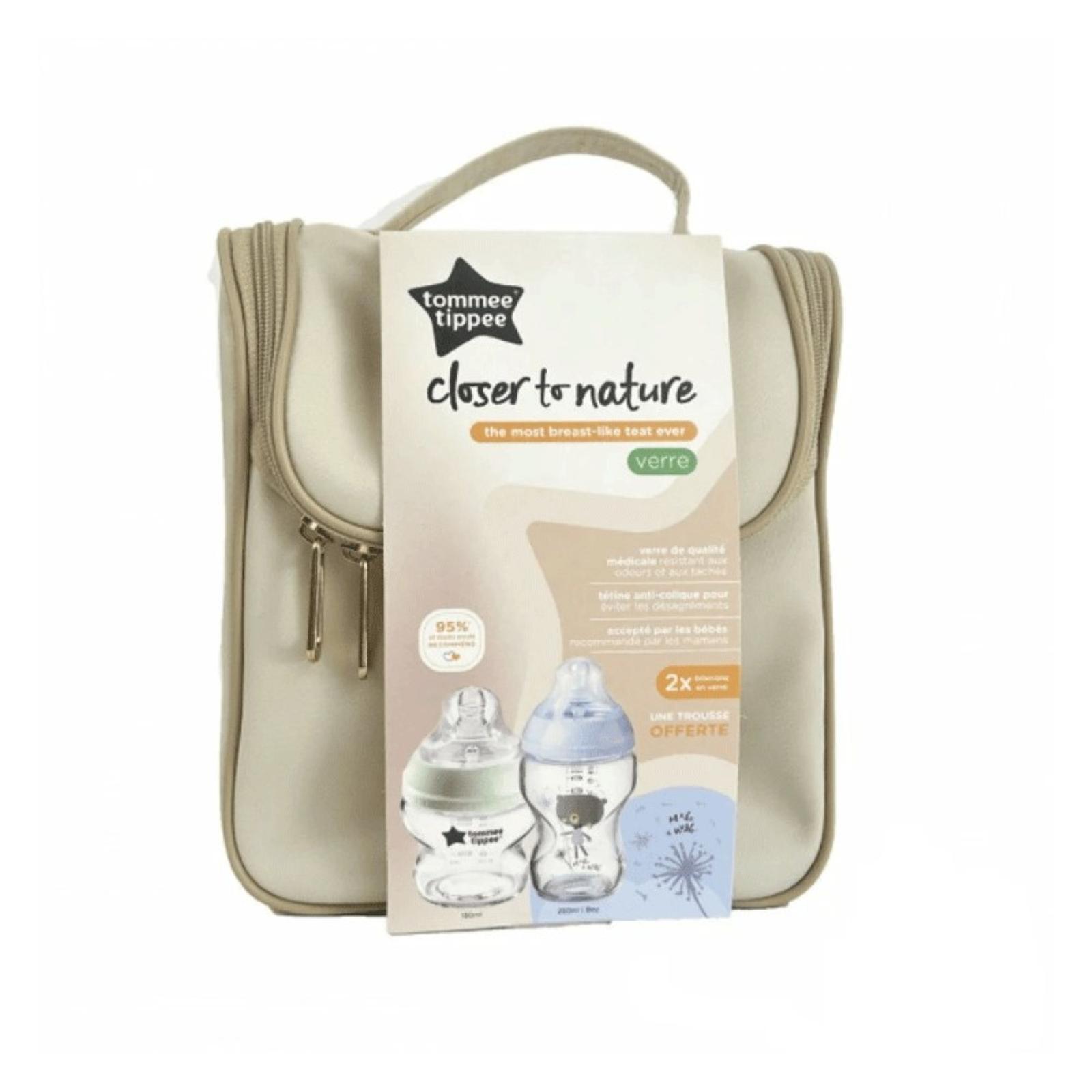 tommee-tippee-trousse-closer-to-nature-02-biberons-en-verre-bleu TOMMEE TIPPEE Trousse Closer To Nature Biberons En Verre Bleu. paraplume